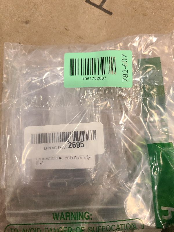 Photo 1 of 2 Pcs Hard Plastic Badge Holder, Dual-Sided Horizontal and Vertical ID Card Holders with Thumb Slots, Clear ID Badge Holder for Office and School Identity Cards Badge Holders Identification Badges