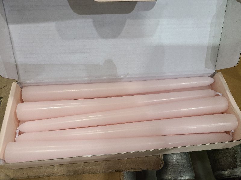 Photo 1 of 10 Inch Pale-Pink Taper Candles for Home Decoration, 10 Pack Unscented Candlesticks for Dinner Wedding Party, Smokeless and Dripless Candle Sticks