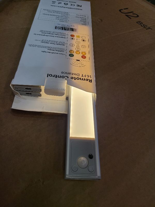 Photo 1 of 12" Ultra-Thin Under Cabinet Lighting Wireless, Aluminum Alloy Under Counter Lights for Kitchen, 3-Color-Temps Magnetic Closet Lights, Rechargeable Motion Sensor Light Indoor (4 Pack, Silver)