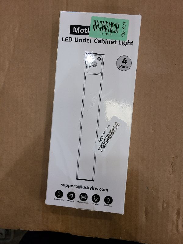 Photo 1 of 12" Ultra-Thin Under Cabinet Lighting Wireless, Aluminum Alloy Under Counter Lights for Kitchen, 3-Color-Temps Magnetic Closet Lights, Rechargeable Motion Sensor Light Indoor (4 Pack, Silver)
