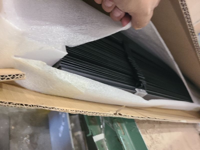 Photo 1 of 2" Slats Wood Blinds for Indoor Windows: Solid Wooden Blackout Blinds & Shades,Black Out Privacy Horizontal Blinds for Home Bedroom Bathroom Living Room Windows and Doors 35.5" WX64 H Black