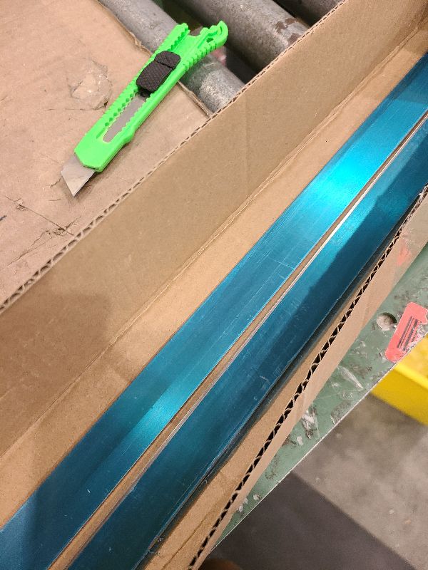 Photo 1 of 2 Pcs 304 Stainless Steel Sheet Metal Gap Filler Trim Strip (30"x 1"x 0.04" Thickness)?Brushed Metal Finishing Sheet for Home Kitchen Tools