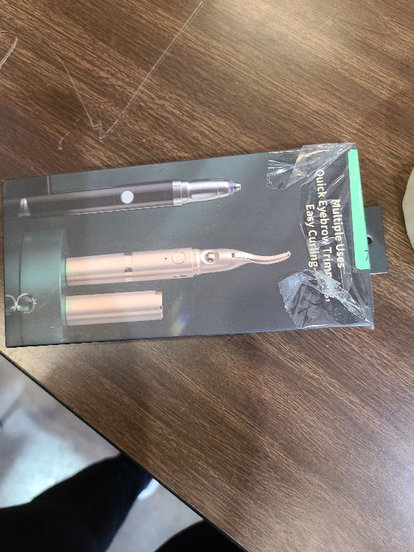 Photo 1 of 2 in 1 Heated Eyelash Curlers and Eyebrow Trimmer for Women, Electric Eyelash Curler with 2 Temperature Modes Anti-Burn USB Rechargeable Heated Eyelash Curler, Ideal Gift for Women (Gold E1)