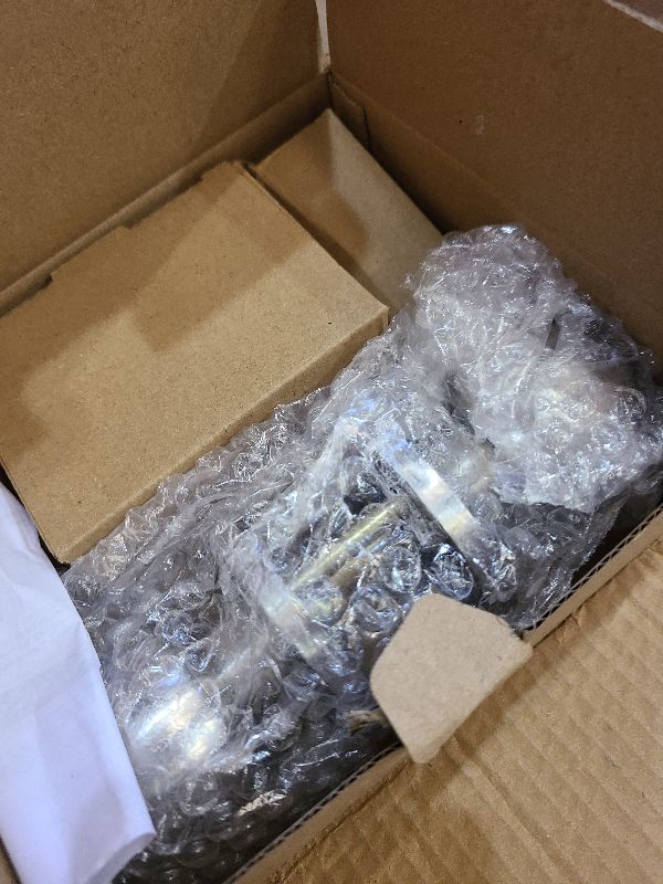 Photo 1 of 2 Sets All Keyed Same Entry Door Knob and Single Cylinder Deadbolt Combo Set, Round Ball Satin Nickel Exterior Door Knobs with Lock and Keys for Entrance and Front Door