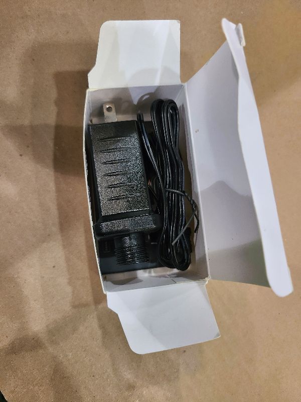 Photo 1 of 12V 12W 1A Class 2 Power Supply, AC to DC Low Voltage Transformer, IP44 Inflatable Power Adapter for LED Strip Lights, Christmas Decor Light, Indoor/Outdoor Use, UL Listed