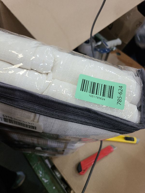 Photo 1 of 102 Inch Long Pinch Pleat Linen Curtains for Living Room 2 Panels Set Natural Cream Boho Semi Sheer Light Filtering Neutral 102 Inch Pleated Curtain with Rings Hooks Floor Ceiling Bedroom Window