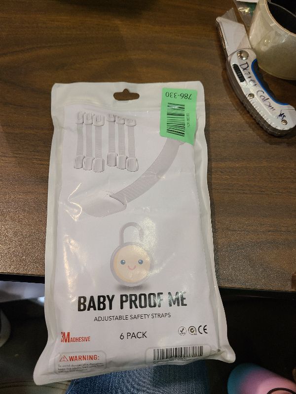 Photo 1 of 3M Adhesive Child Safety Strap Locks by Baby Proof Me, Baby Latches for Cabinets, Dishwashers, Fridges, Ovens and Trash Cans, Stain Free Toilet Lock (6 Safety Latches)