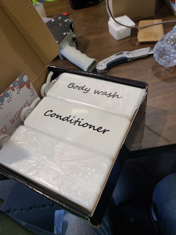 Photo 1 of 21oz Shampoo and Conditioner Dispenser (Set of 3) Modern Refillable Shampoo Pump Bottles for Shower Soap - Empty Shampoo Conditioner Body Wash Dispenser Set - Stylish Permanent Labels - for Bathroom