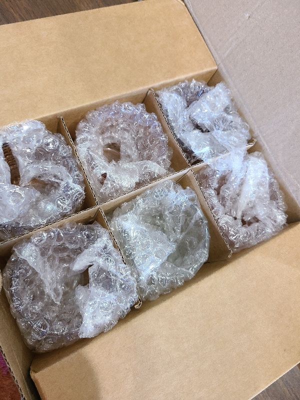 Photo 1 of 12 pcs Glass Votive Candle Holders, 6 Colors 3 Patterns Tealight Candle Holders for Fall Wedding Table Centerpiece Birthday Decoration