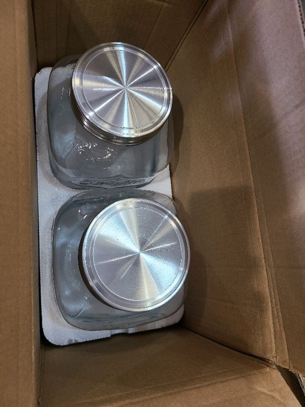 Photo 1 of 1 Gallon Glass Drink Dispensers For Parties 2PACK.Beverage Dispenser,Glass Drink Dispenser With Stand And Stainless Steel Spigot 100% Leakproof.Lemonade Dispenser With Ice Cylinder.Laundry Detergent