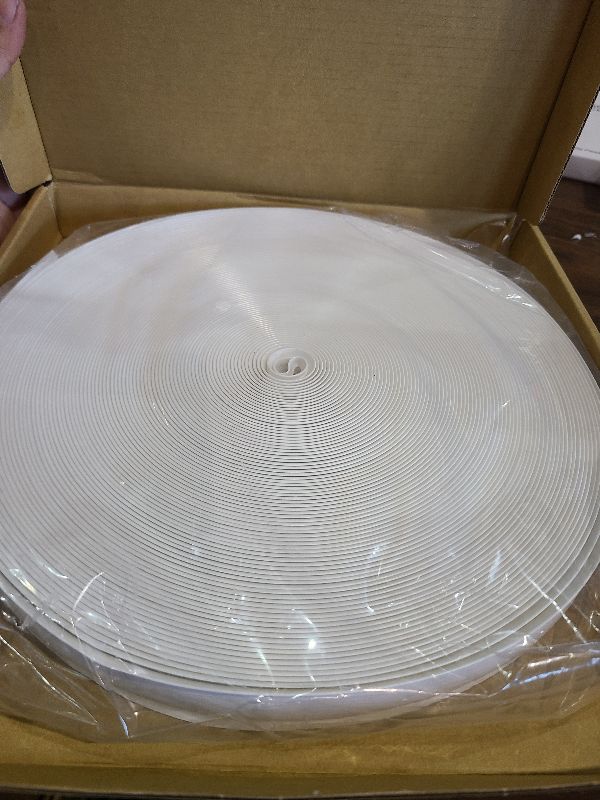 Photo 1 of 1" RV Vinyl Trim Molding Insert White for RV Screw Cover Camper Trailer Travel Gutter Corner Channel Outside Seam roof Edge Track Heavy Duty Trim(100 ft)