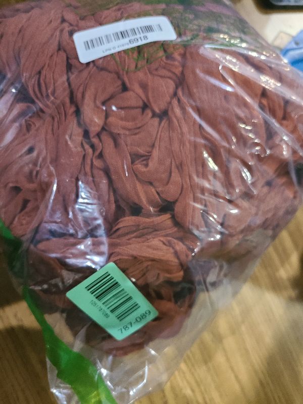 Photo 1 of 15 Pack Terracotta Cheesecloth Table Runner 17 x 108 inch Cheese Cloth Table Runners 9ft Terracotta Table Runner Rustic Romantic Sheer Gauze Runner for Wedding Party Baby Shower Table Decoration