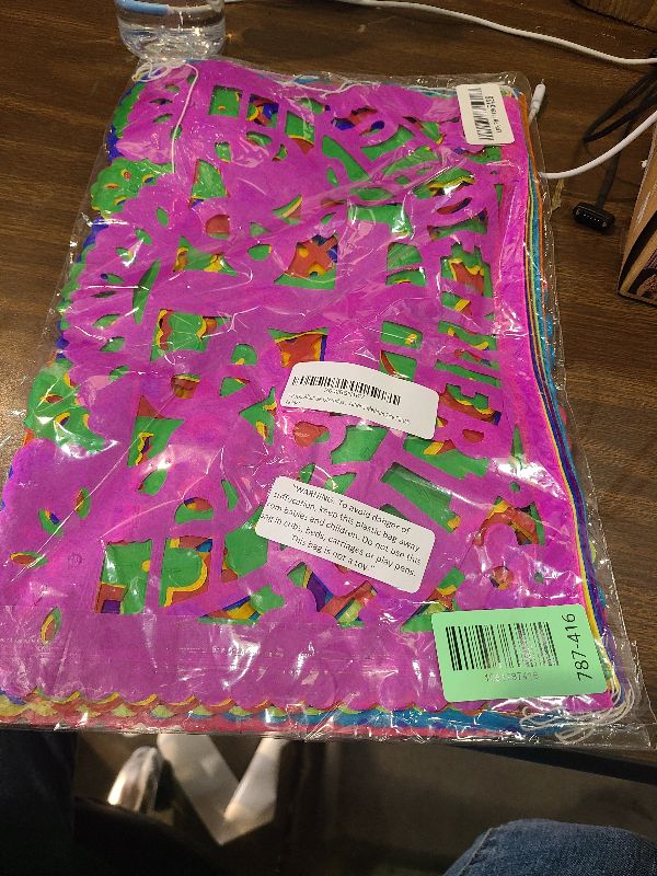 View 2 of 2 Pack. Altar de Ofrendas Dia de los Muertos Mexican Papel Picado Tissue Paper Banner. Colorful Day of the Dead Decorations Medium Size Panels