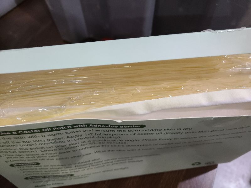 Photo 1 of 24 Pcs Castor Oil Pack Wrap Plus Size, Castor Oil Patches Disposable for Liver, Stomach, Self-Adhesive, Portable, Leak-Free & No Wash, 11.8"x6.3"