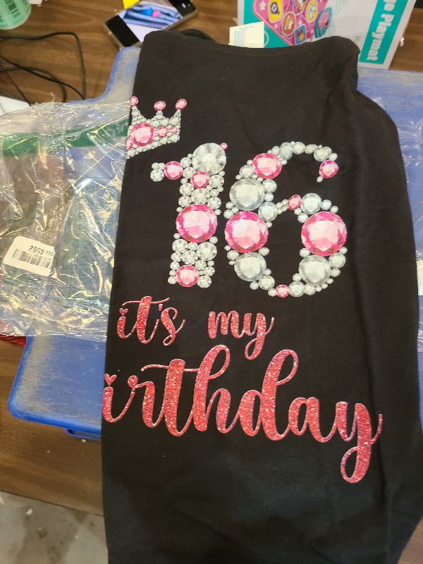 Photo 1 of 16 It's My Birthday 16th Birthday 16 Years Old Bday T-Shirt Small