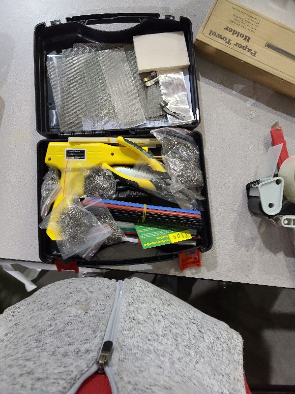 Photo 1 of 220W Plastic Welder,2 in 1 Plastic Welding Kit 1000PCS Hot Staples Plastic Repair Kit With 100PCS Plastic Welding Rods Car Bumper Repair Kit for Most Plastic Repair