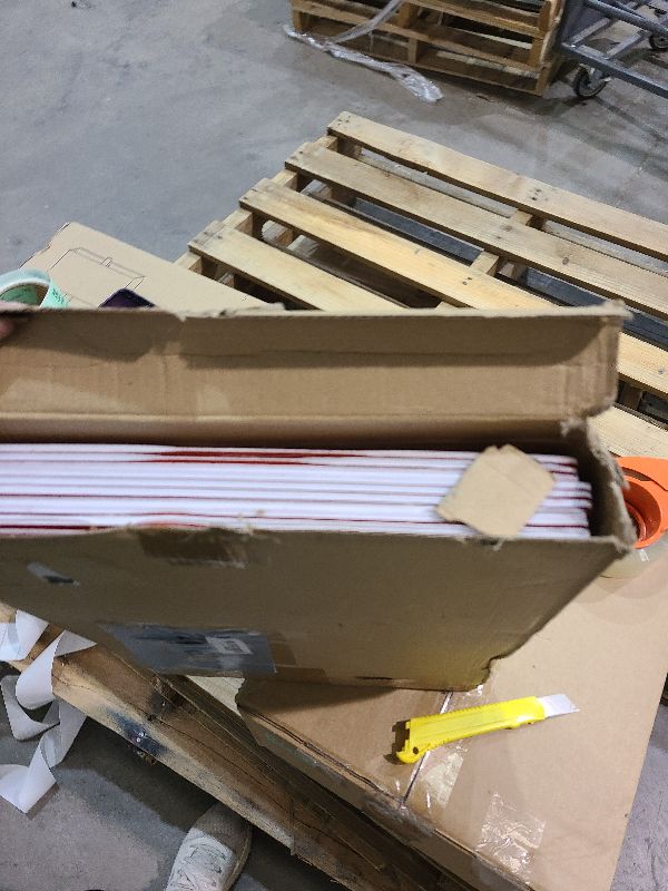 Photo 1 of 10 Pack Weather-Proof Red Estate Sale Signs Set, 17 x 13 Inch Double Sided Yard Signs with Metal H Stakes and Arrows