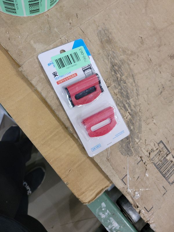 Photo 1 of 2PCS Car Seatbelt Adjuster, Universal Auto Seat Belt Clips for Adults/Kids, Comfort Car Shoulder Neck Protector Strap Positioner, Seatbelt Locator Retainer Locking Clips for Car, SUV (Red)