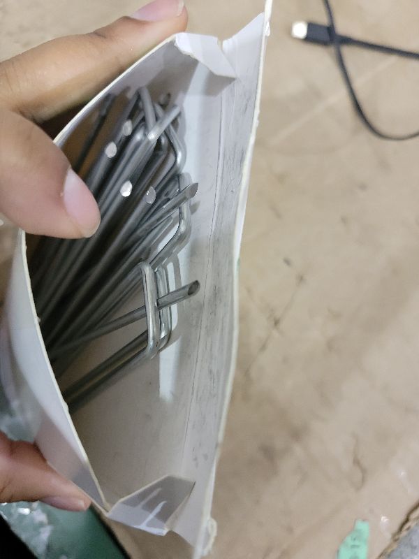 Photo 1 of 24 Pack Garden Stakes, U-Shaped Tent Stakes, Galvanized Landscape Staples, Ground Stakes, for Landscaping Securing Weed Barrier Fabric, Irrigation Tubing, Holding Fence, Tarpaulin