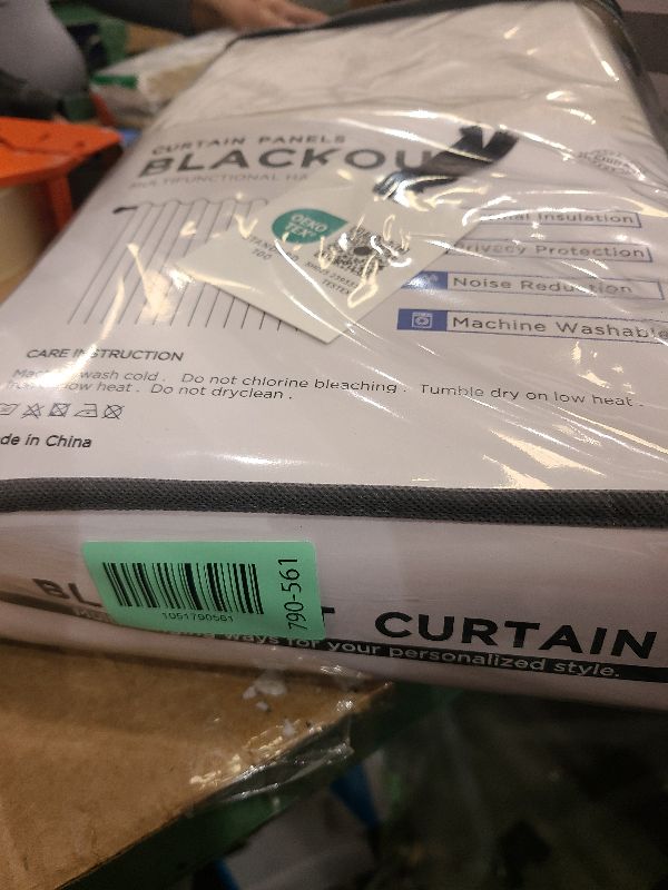 Photo 1 of 100% Blackout Shield Linen Blackout Curtains for Bedroom 96 Inches Long, Back Tab/Rod Pocket Living Room Drapes, Thermal Insulated Blackout Curtains 2 Panels Set, 50" W x 96" L,Cream