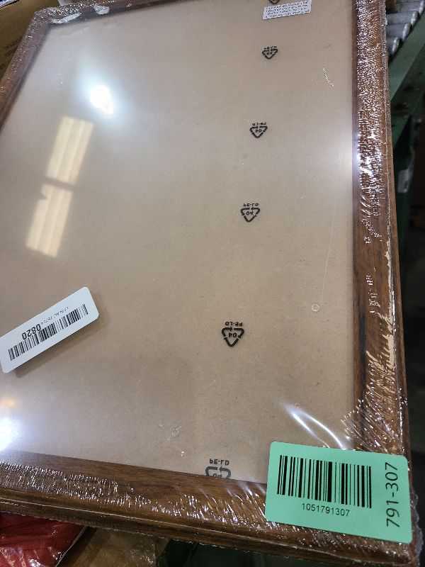Photo 1 of 12x16 Picture Frame Brown Wood, Rustic Natural 16x12in Woodgrain Frame, Distressed Brown 12 x 16 inch Gallery Wall Photo Poster Frame with HD Plexiglass, Horizontal Vertical Wall Mounting Display 1pcs