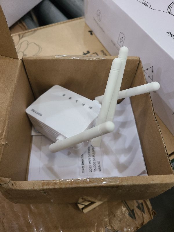 Photo 1 of 2025 WiFi Extender Signal Booster - AC1200Mbps 10X Faster Wifi 5 Dual-Band Booster, Covers 15,000 Sq.Ft Long Range, Supports 80+ Devices, Ethernet Port & EasyMesh, 1-Tap Setup, Works with All