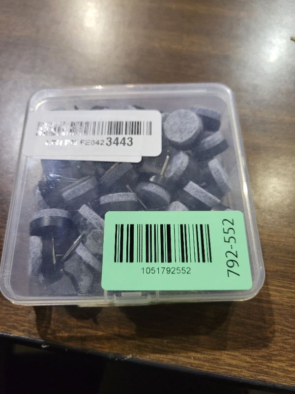 Photo 1 of 20pcs Round Heavy Duty Nail-on Felt Pad for Furniture Chair Table Leg Feet Floor Protectors Slide Smoothly (Black, Pad Diameter 20mm)