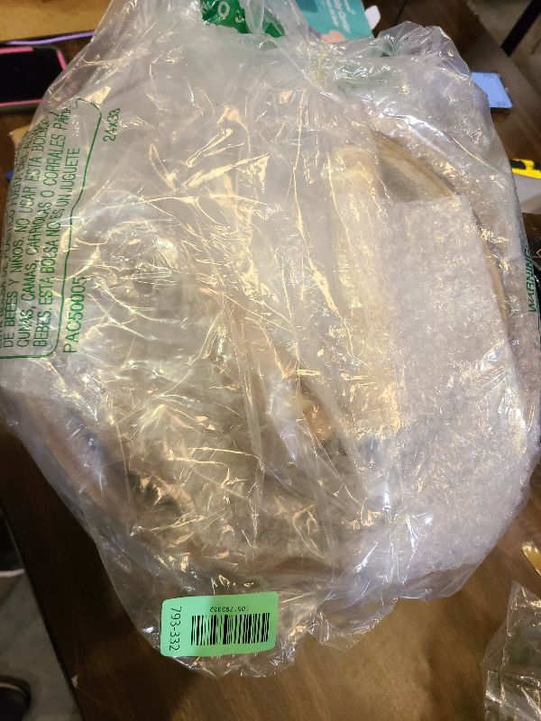 Photo 1 of 2 Tiered Tray, Wooden Beaded Tier Trays Stand for Farmhouse Table Decor, Layered Tray with Vintage Decor, Rustic Tiered Serving Tray for Cupcake Cake Fruit Dessert Stand(Brown Round)