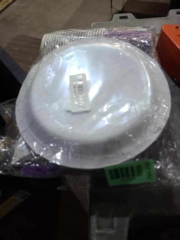 Photo 1 of 207Pcs Halloween Spiderweb Party Tableware Set - Disposable Dinnerware with Plates, Cutlery, Cups, Napkins, Tablecloth, Balloons & Banner for Halloween Birthday Baby Shower Party Decor (Purple)