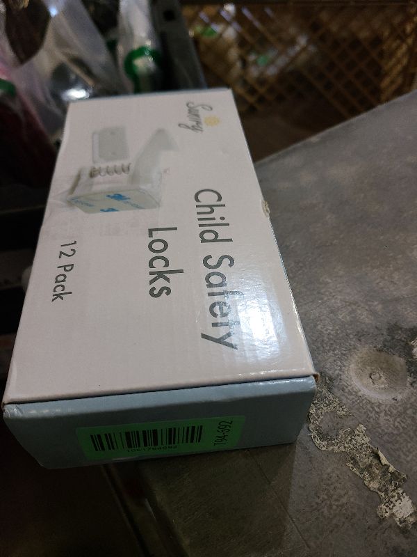 Photo 1 of 12 Pack Cabinet Locks Child Safety | Baby Safety Cabinet Locks NO Drilling 3M Adhesive Baby Proof Drawer Lock Child proofing cabinets latches for Kids Latch for Drawers & Door Child Safety Locks