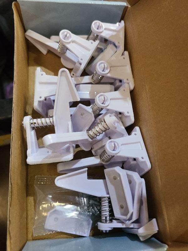 Photo 1 of 12 Pack Cabinet Locks Child Safety | Baby Safety Cabinet Locks NO Drilling 3M Adhesive Baby Proof Drawer Lock Child proofing cabinets latches for Kids Latch for Drawers & Door Child Safety Locks