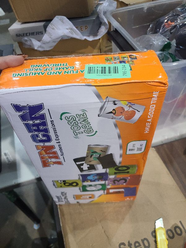 Photo 1 of 14 Pcs Halloween Party Games for Kids Adults Halloween Carnival Bean Bag Toss Games Metal Cans with 3 Bean Bags in Gift Box Boo Basket Stuffers Gifts for Holiday Trick or Treat Party Supplies