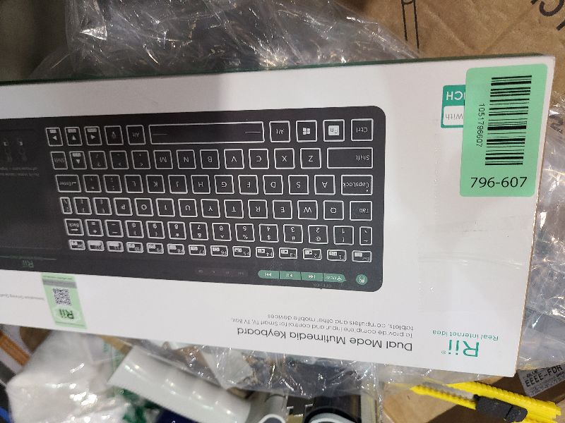 Photo 1 of (Dual Mode) Rii RT518S Wireless and Bluetooth 2-LED Color Backlit Multimedia Keyboard with Multi-Touch Big Size Trackpad,Rechargable Keyboard for Android TV Box,PC,Tablets,Smart TV, HTPC, IPTV,Windows