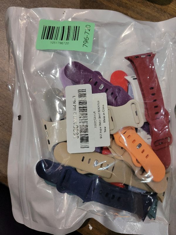 Photo 1 of 15 Pack Soft Silicone Bands Compatible with Apple Watch Band 40mm 41mm 38mm 45mm 44mm 42mm 46mm 49mm for Women Men,Sport iWatch bands Replacement Strap Wristbands for iWatch SE Series 10 9 8 7 6 5 4 3