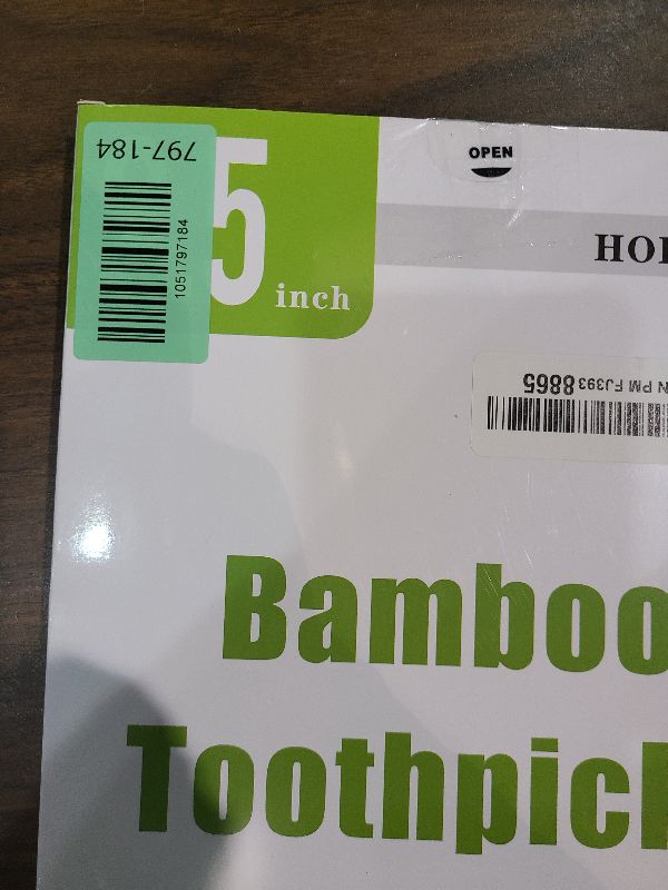 Photo 1 of 2400 Count Bamboo Toothpicks for Teeth Cleaning, Appetizer, Olive, Barbecue, Fruit, Double-Points Wooden Toothpick.
