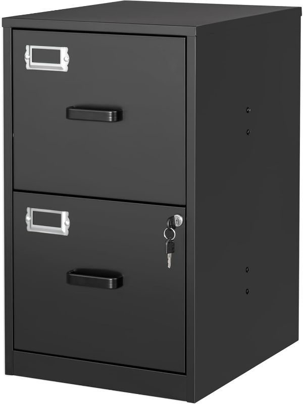 Photo 1 of **MSRP 64.99** 2 Drawer File Cabinet with Lock Vertical Filing Storage Cabinet Office Home Steel Vertical File Cabinets for Letter Size File Cabinet Locked,Assembly Required