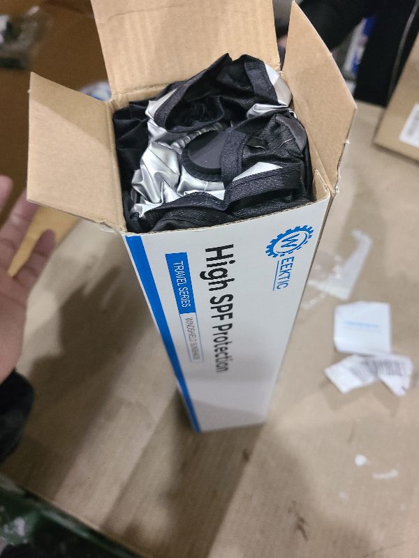 Photo 1 of [2025 Upgrade] Weektic Windshield Sun Shade [UPF50+ Crystal Nano Reflector] Protect Car from Sun Ray Damage, Umbrella Sun Shade for Car SUV Truck Keep Cool & Comfy, Medium (56" L x 32" W)