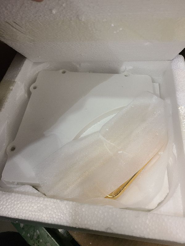 Photo 1 of 2-Tier Hancrafted Ceramic Bathroom Counter Organizer, KES Marble Pattern Corner Bathroom Countertop Organizer, Vanity Skincare and Makeup Storage Tray Shelf, Polished Gold, BSC900B-PG