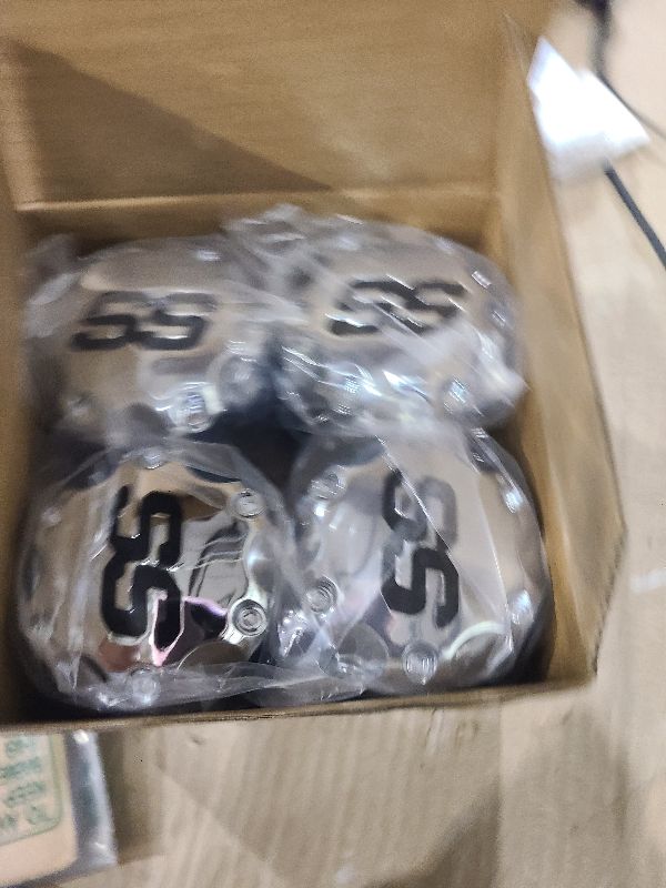 Photo 1 of 10L0L Universal Golf Cart SS Wheel Center Cap Cover for Yamaha, EZGO, Club Car, 4 PCS (Chrome)