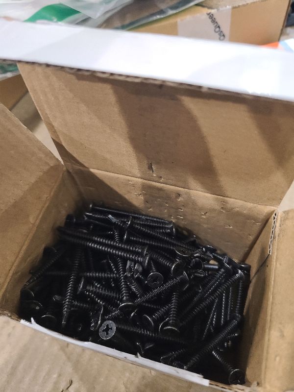 Photo 1 of #8 x 2'' Sheet Metal Screws 410 Stainless Steel Screws Self Tapping Screws Black Screw Corrosion Resistant, High Strength with Modified Truss Heads.(70PCS)