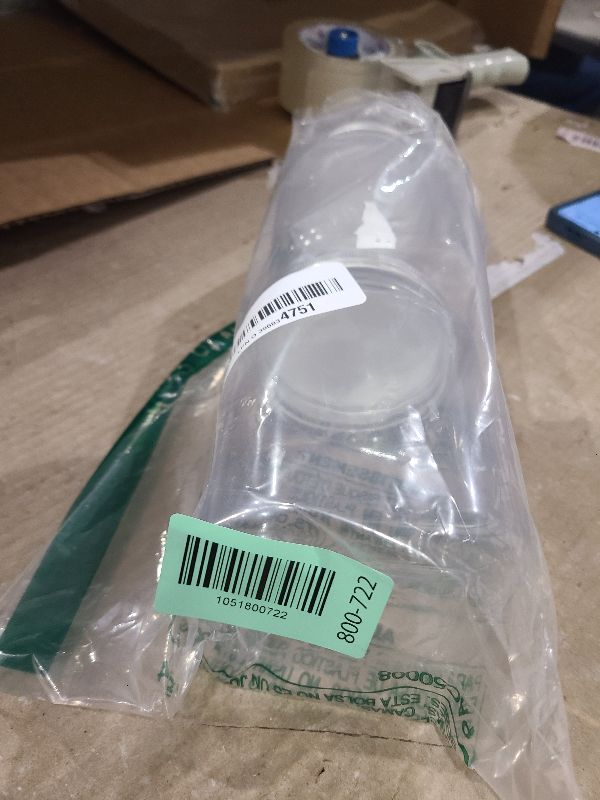 Photo 1 of 24 Oz Clear Plastic Jars 720mL Plastic Containers Reusable Empty Storage Jars with Lid for Household and Kitchen Organizing, 2 Pack