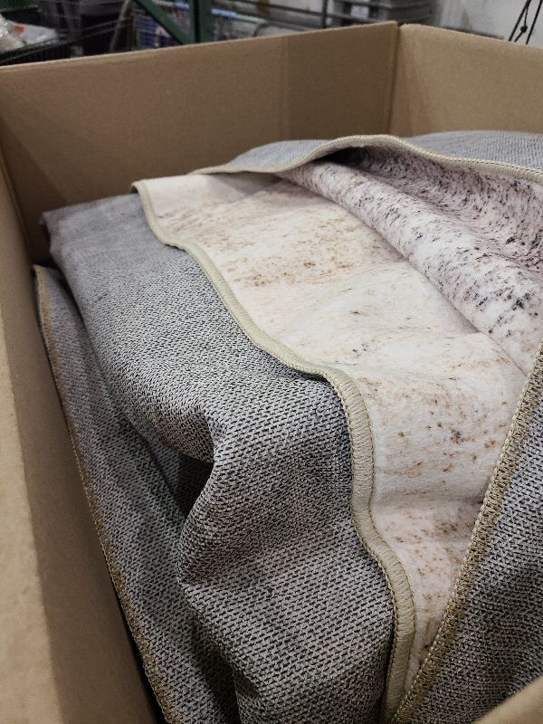 Photo 1 of 12x15 Washable Area Rug for Bedroom: Modern Low-Pile Texture Carpets with a Non-Slip Rubber Backing Abstract Area Rug Ideal for High-Traffic Areas Like Living Rooms and Dining Room (Brown Beige,12x15)