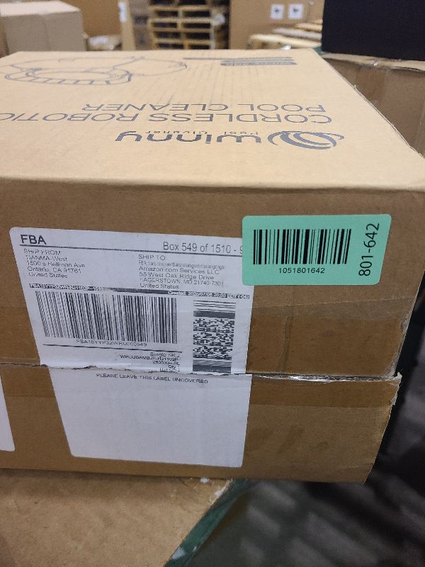 Photo 1 of (2025 Upgrade) Cordless Robotic Pool Cleaner, Lasts 75 Min, Automatic Vacuum for Above-Ground Pools up to 645 Sq.ft,Portable, Self-Parking,Light Blue