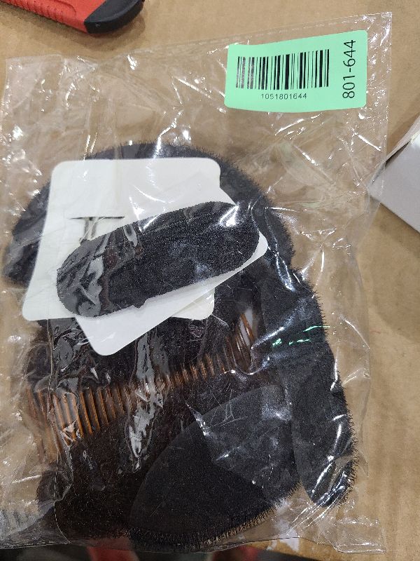 Photo 1 of 11 Pieces Hair Bump Sponge Volume Hair Bases Set Bump It Accessory for Volume Insert Styling Tools up Combs Clips Sponge Bun Updo Accessories for Women DIY Hairstyles(Black, Brown)