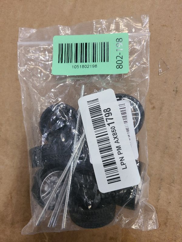 Photo 1 of 10PCS Toy Car Wheels 32mm Rubber Tire Wheels with Metal Shaft for RC Car Truck DIY Model Toy Wheel Replacement Accessories (2.5x32mm)