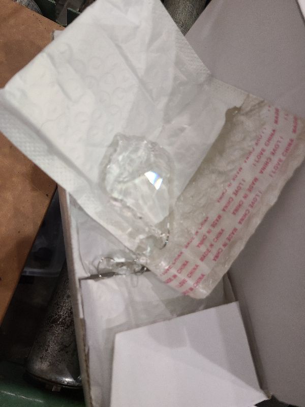 Photo 1 of 12pcs Maple Leaf Crystal Chandelier Prism Pendant Parts, 63mm Hanging Crystals Beads for Chandelier Wedding Decoration Clear