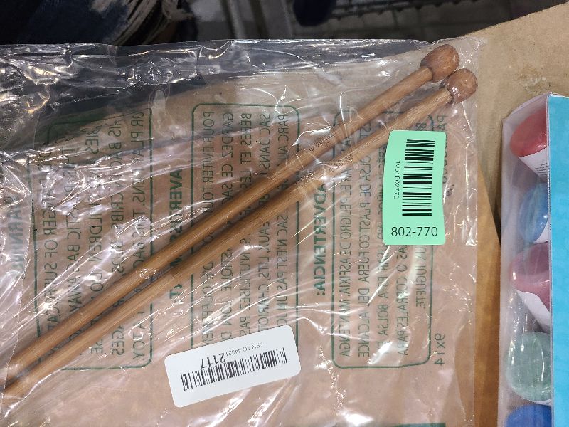 Photo 1 of 2 Pcs Knitting Needles Set Straight Single Pointed Knitting Needle Length 14 Inch Knitting Supplies Knitting Needles for Beginners Handmade (8 mm)