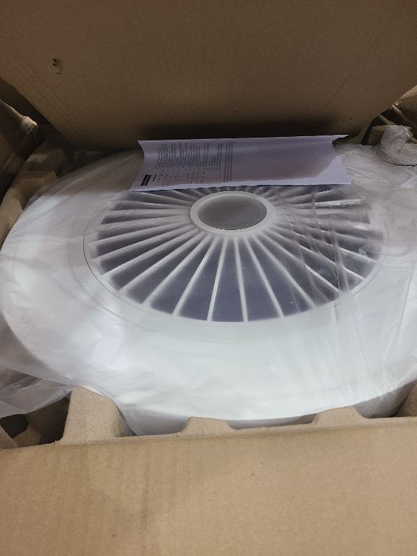 Photo 1 of 22'' Ceiling Fans with Lights and Remote, Stepless Dimmable Ceiling Fans with Night Light, 3000-6500K Color Temperature Celing Fan with Light Flush Mount with 6 Speeds, White