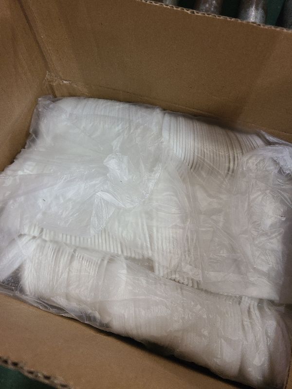 Photo 1 of 1,000 Plastic Disposable Soup Spoons Bulk White Medium Weight Disposable Silverware Plastic Cutlery Spoons