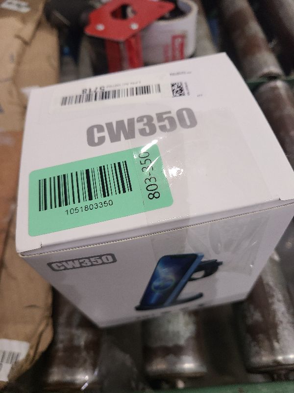 Photo 1 of 3 in 1 Charging Station for iPhone, Wireless Charger for iPhone 17 16e 16 15 14 13 12 11 X Pro Max & Apple Watch - Wireless Charging Station for AirPods 4 3 Pro